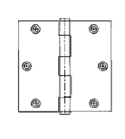 Door Hinge 3.5" Square Corner