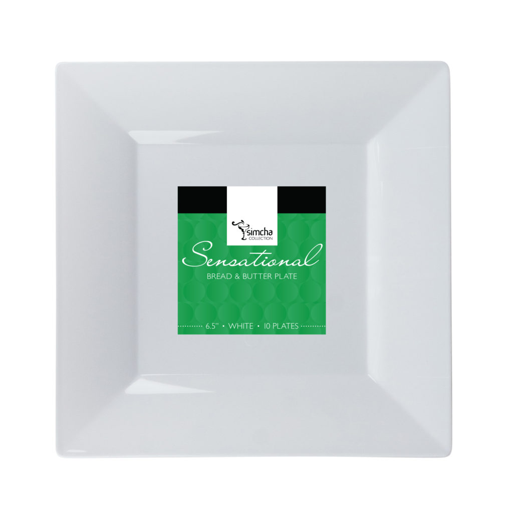 Sensations Square 6" Plate WHT