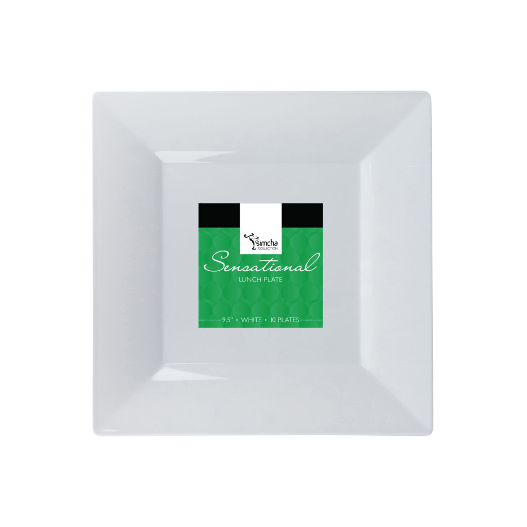 Sensations Square 9" Plate WHT