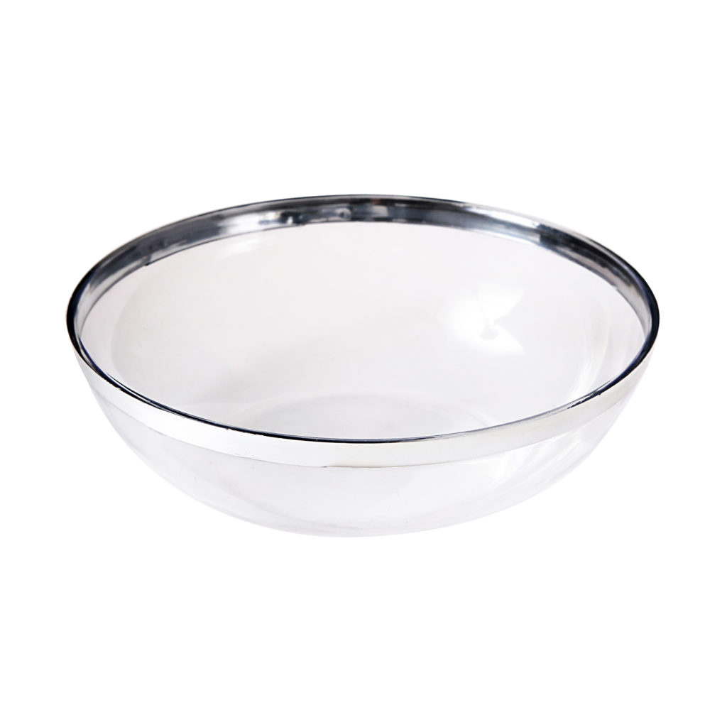 Silver Rim Salad Bowl Smaill