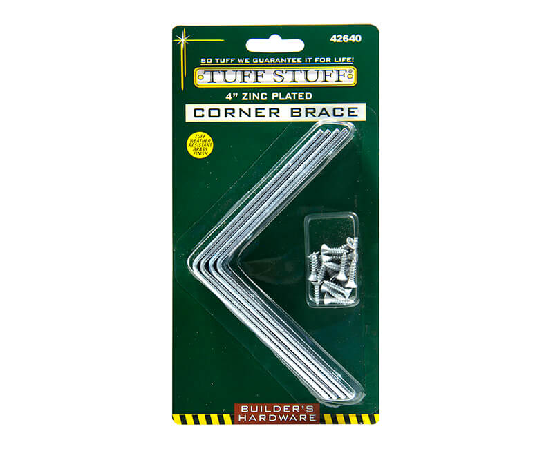 Corner Brace - 4" Zinc Plated