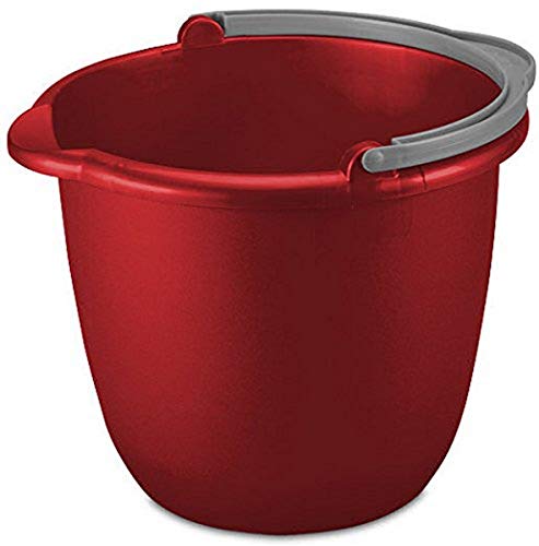 Pail 10qt w/Spout Red Sterilit