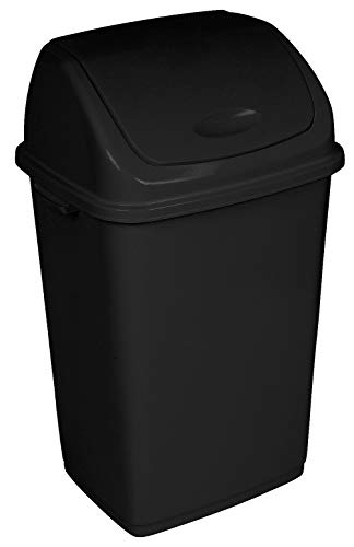 TrashCan 13gl Swing BLACK SP