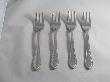 Dessert Fork Hammered SS 4pk