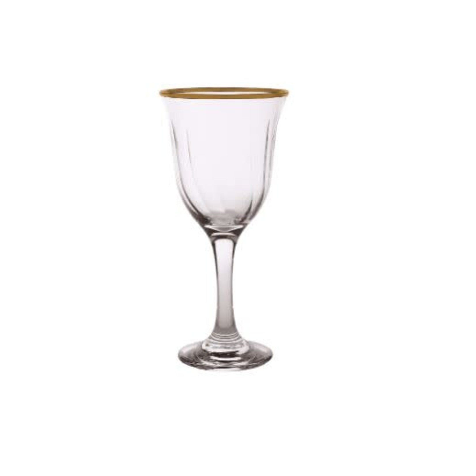 Rosa Stem Goblet w/Gold CLR 6c
