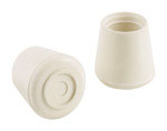 Rubber Leg Tip 7/8" White