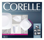 Corelle Pure White 16pc SQUARE