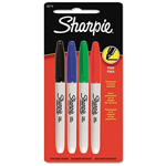 Sharpie 4pk.(Blk,Blu,Red,Grn)