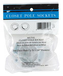 Closet Pole Steel Socket Wh Bg