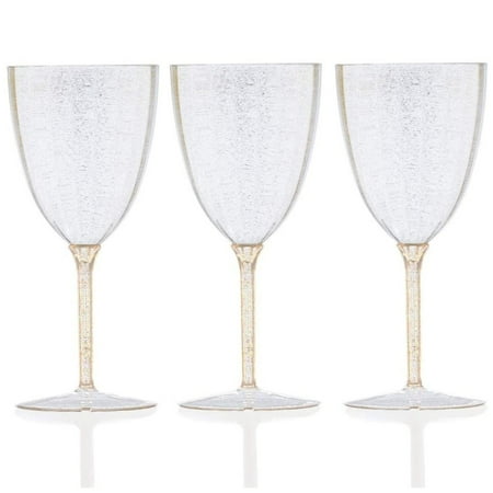 Decor Wine Cup 7oz 8-pk gold