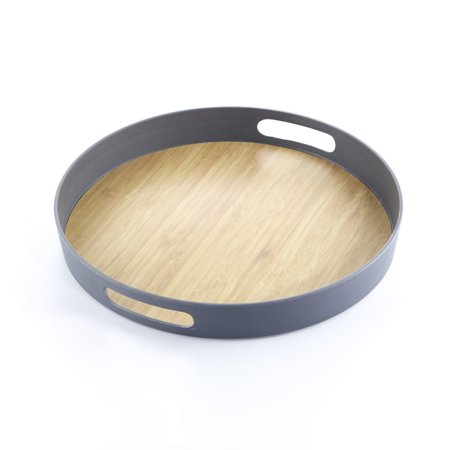 Serving Tray Bamboo Grey 15"