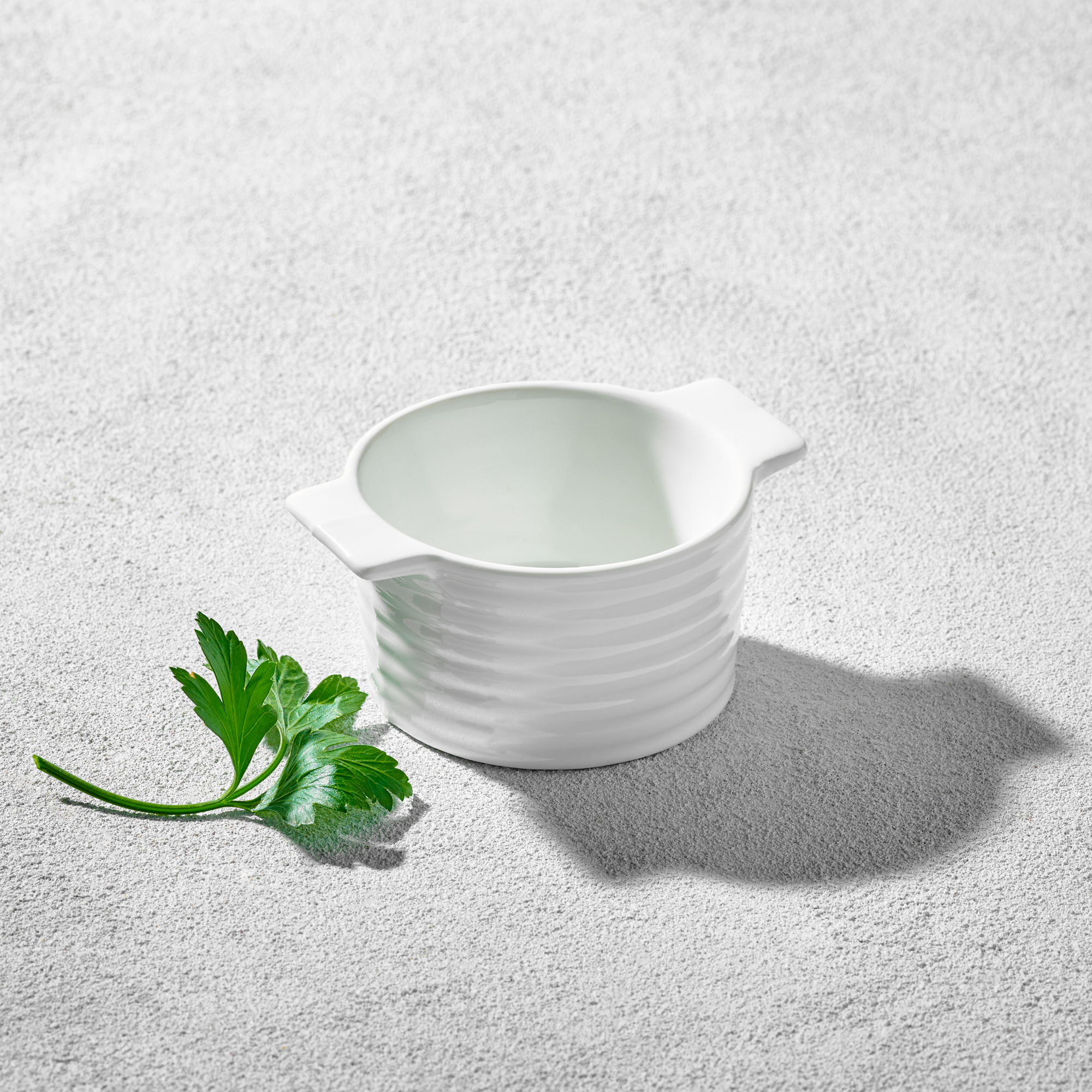 Ramekin 8.5oz W/Handles WHITE