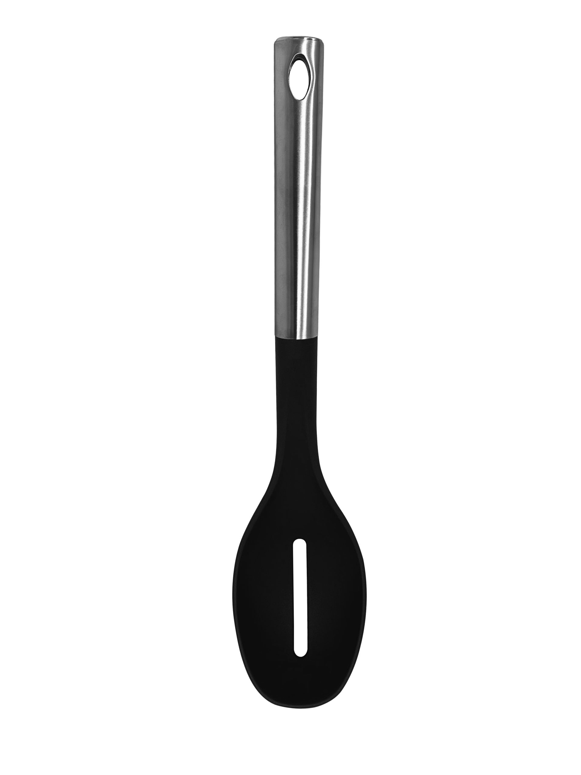 Slotted Spoon Nylon/SS Black
