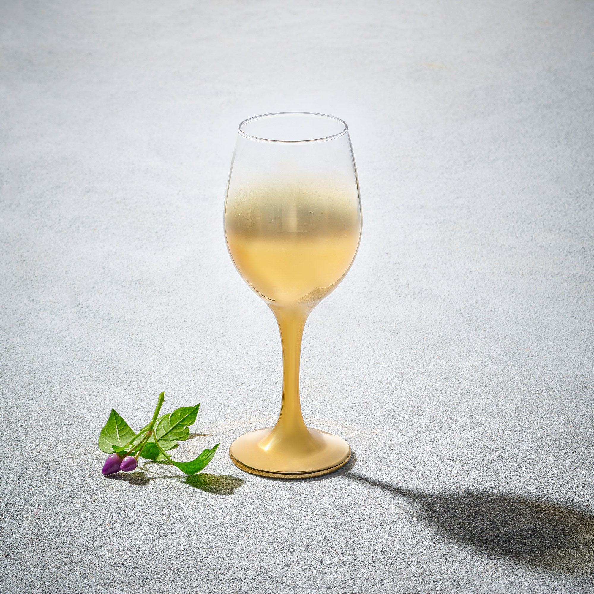 Stem Goblet 11.5z Ombre Gold