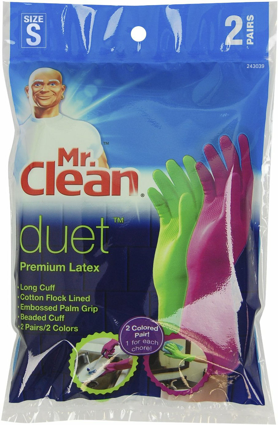 Mr. Clean Duet Glove Small 2pk
