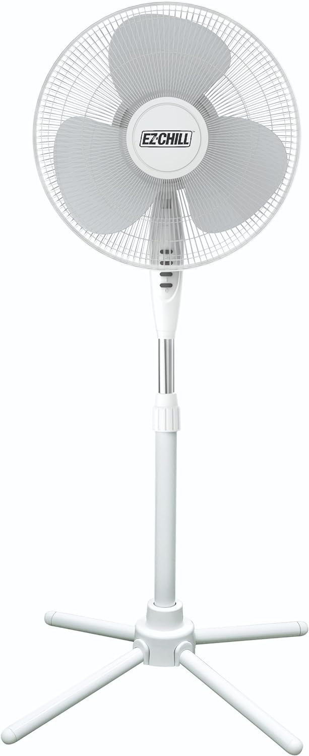 Stand Fan 16" OSC WHT EZ-CHILL