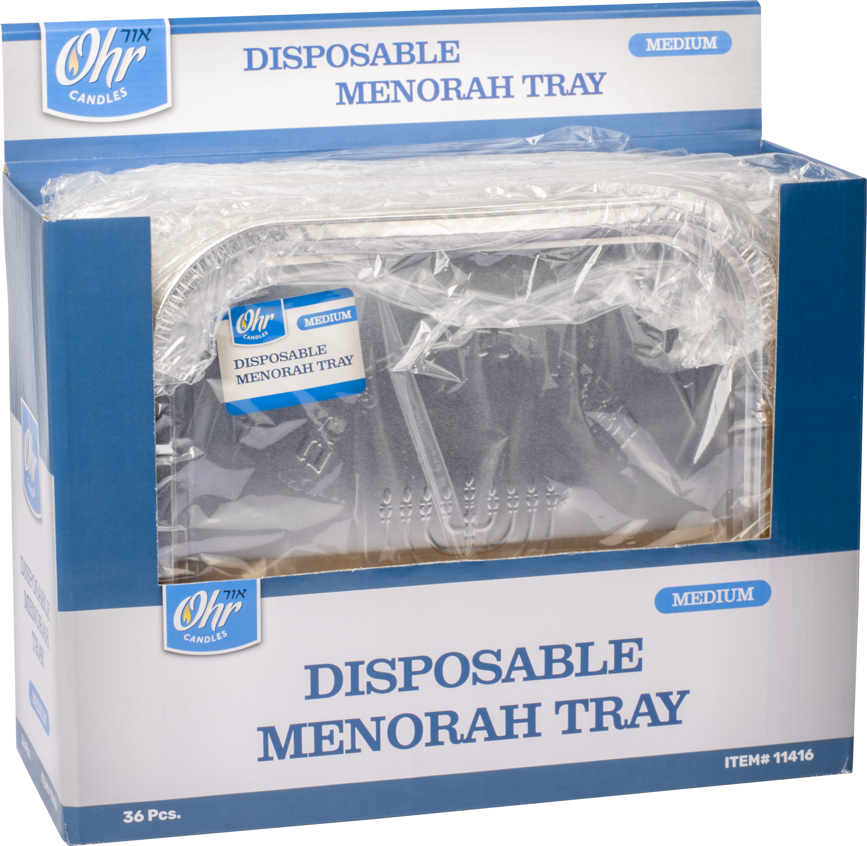 Disposable Menorah Tray Med.