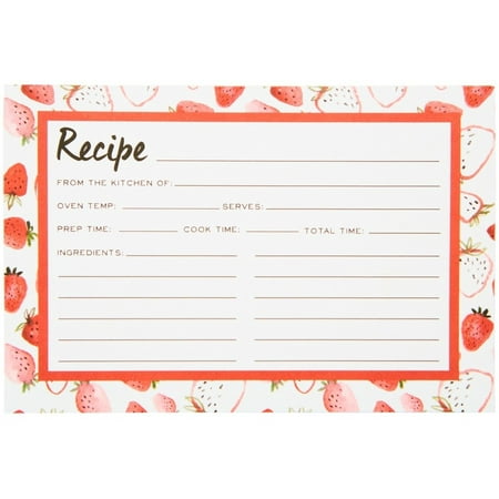 Recipe Cards 4x6 Strawberry Fi