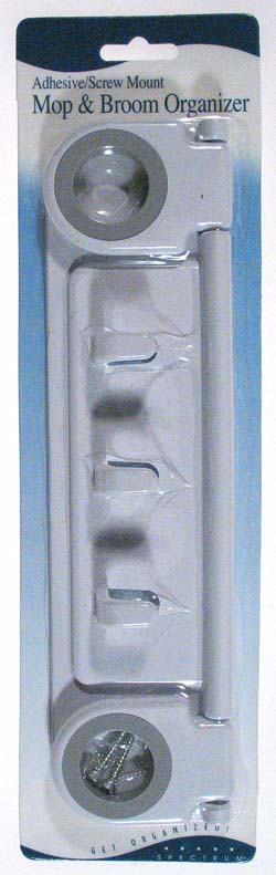 Mop & Broom Organizer White