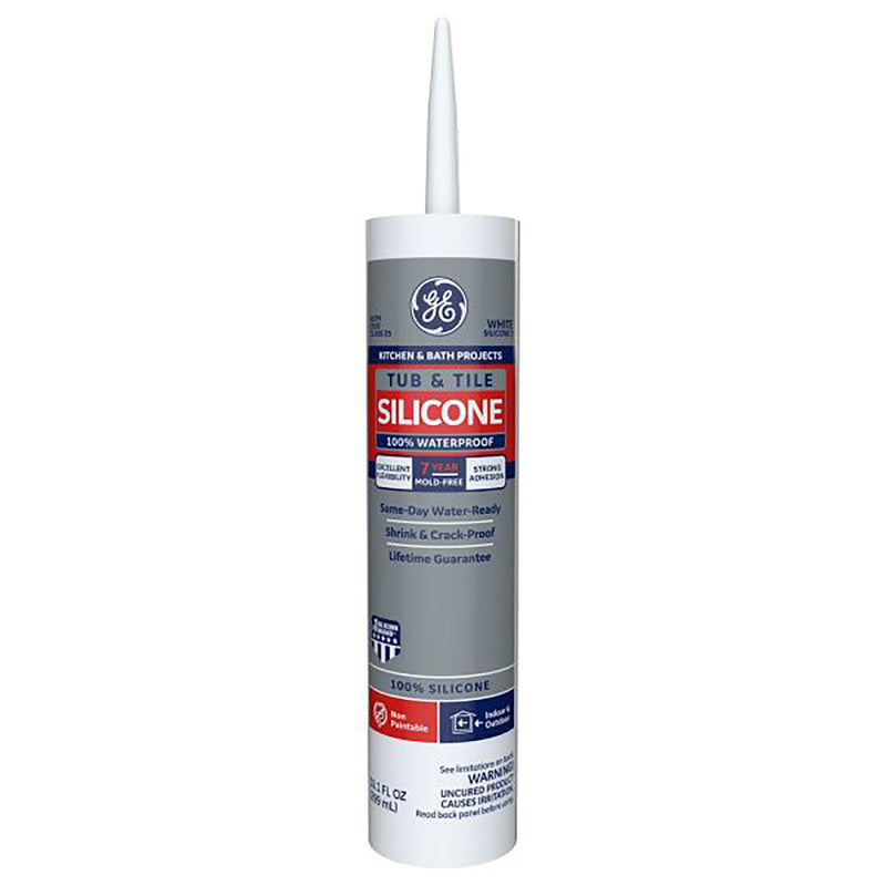 Caulk Silicon 10z WHT K&B GE