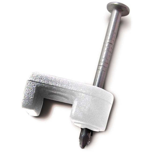 Cable Clips Coaxial 1/4" White