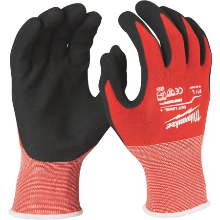 Work Gloves Cut-1 Milwk RED XL