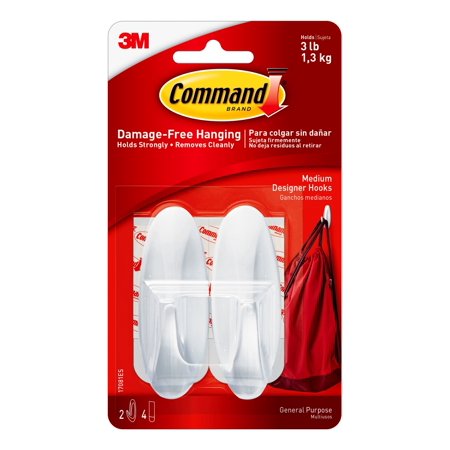 Command Designer Hook Med 2-ct