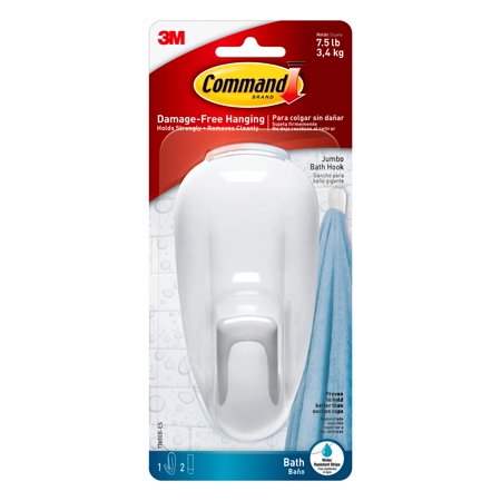 Command Bath Hook Jumbo 1-ct