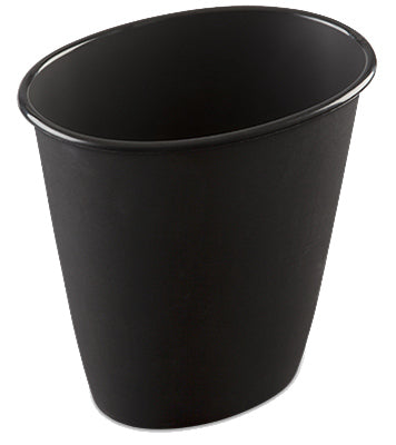 Wastebasket Vanity 6qt Ovl BLK