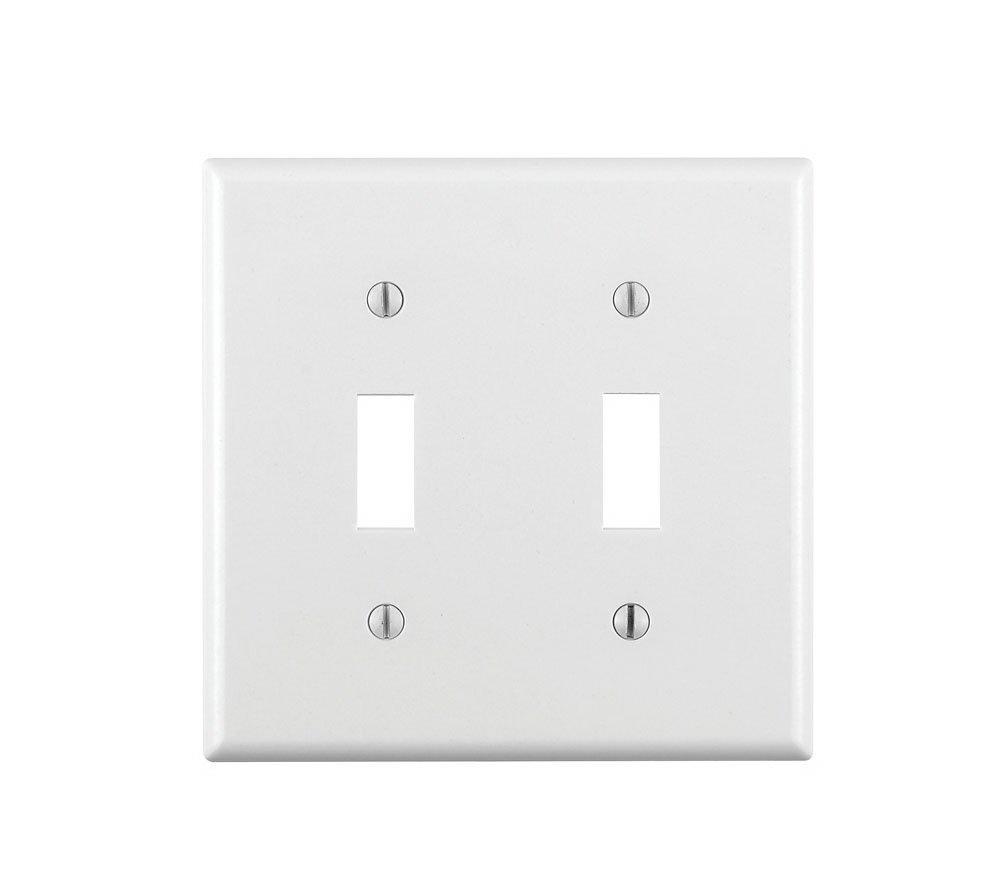 Switch Plate 2 Gang White