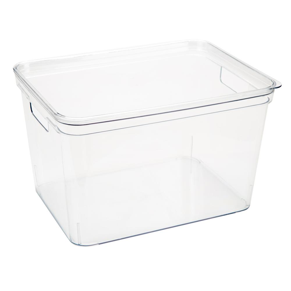 Bin 8x10x14 w/Lid Clear Kenned