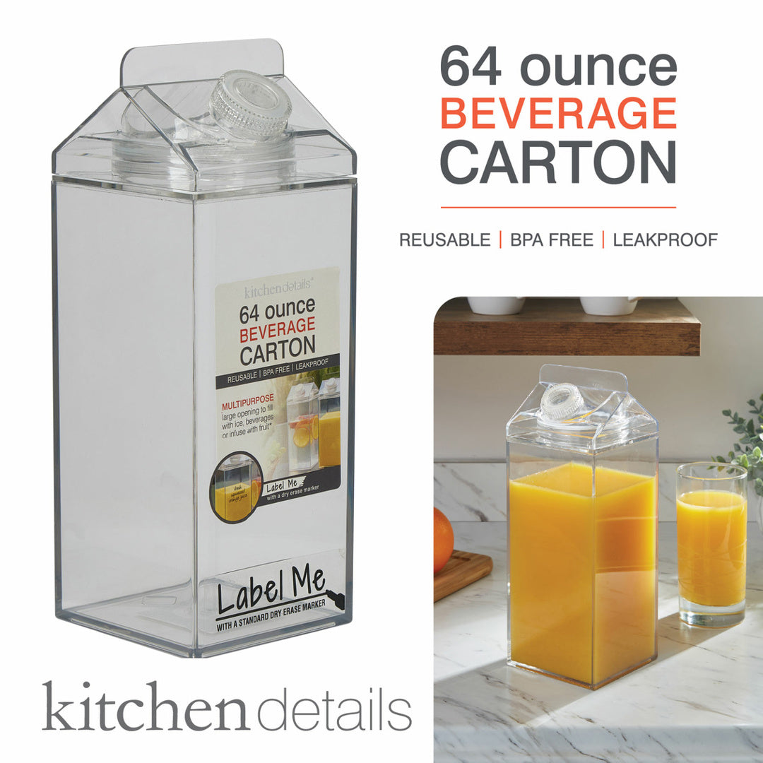 Beverage Clear Container 64oz