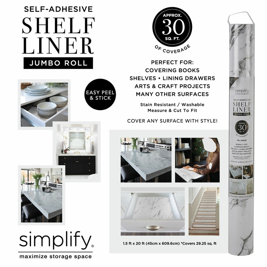 Liner Adhesive Marble 18"x20'