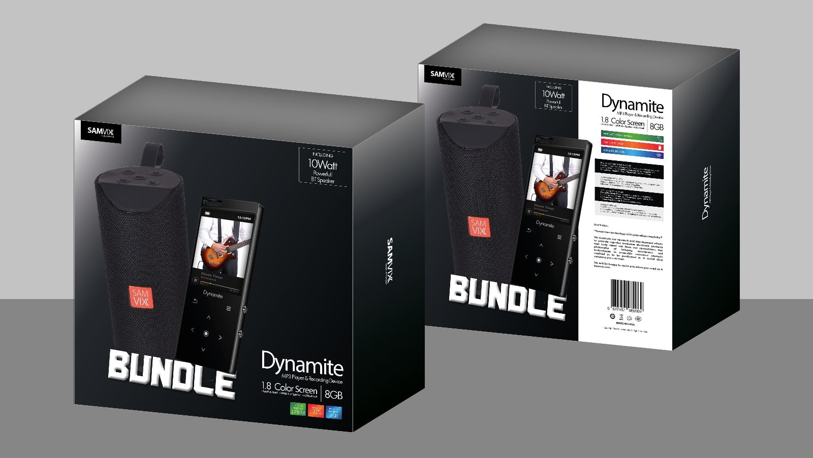 Samvix Dynamte 8 MP3 Bk BUNDLE