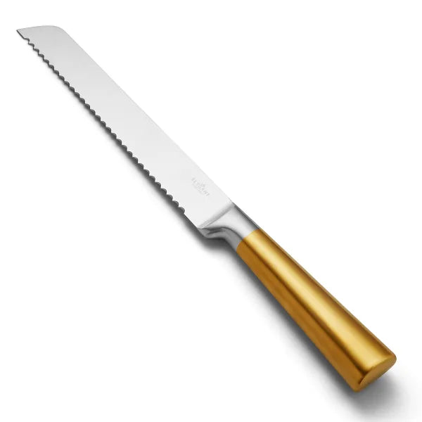 Challah Knife Wavy Gold Handle