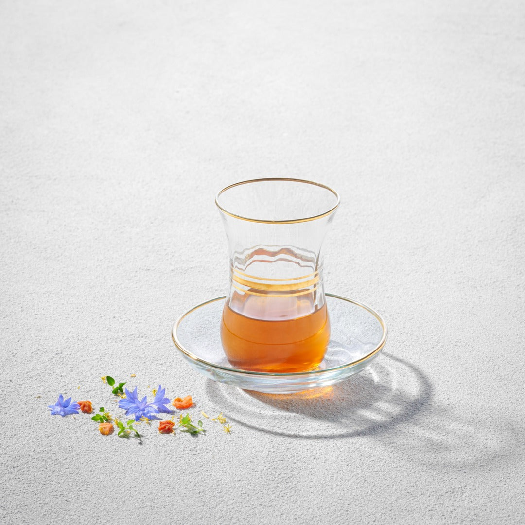 Becher 4oz.Glass SET Gold 6ct