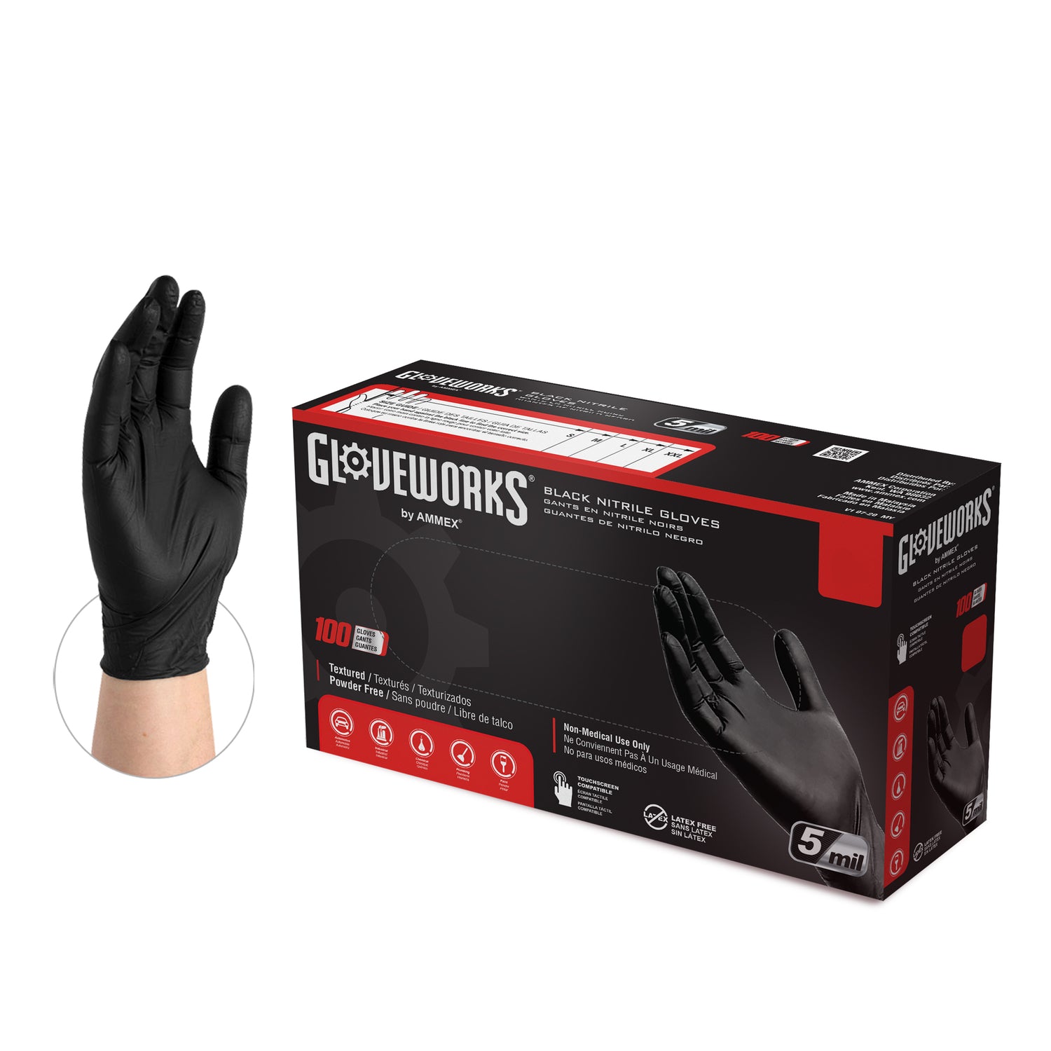 Nitrile Gloves HD Large 100ct