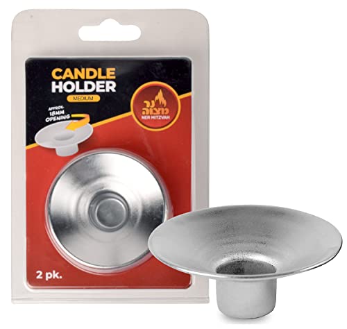 Candle Holder 2pk. Med. Nickel