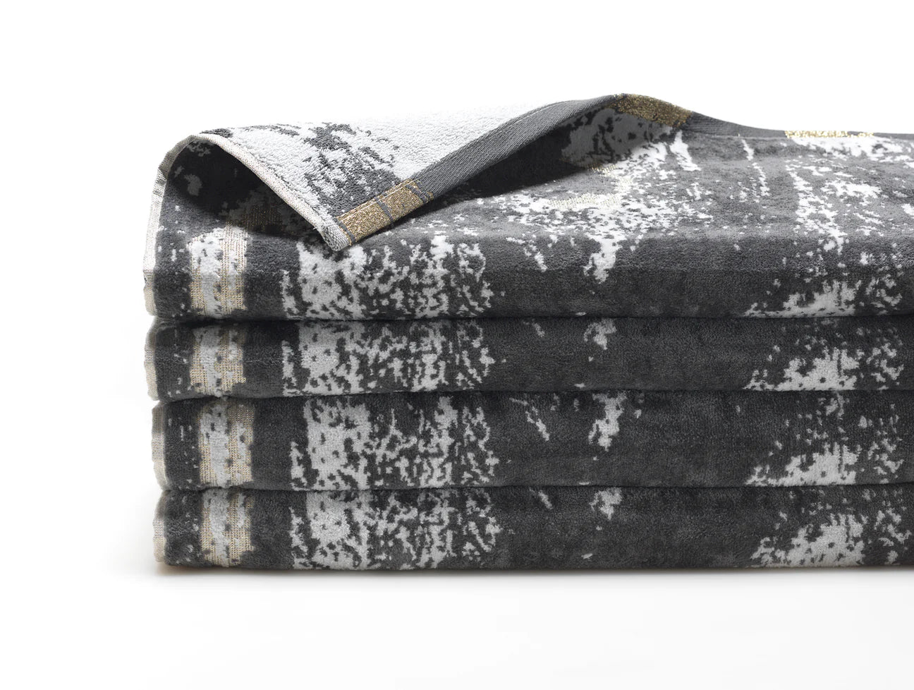 Hand Towel Onyx Gray/Gold