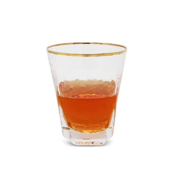Hiball Glass 14oz 6ct w/Gold