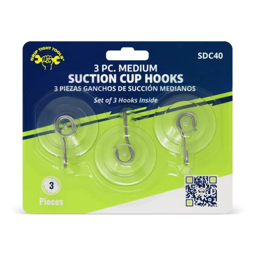 Suction Hooks 3pc. Medium
