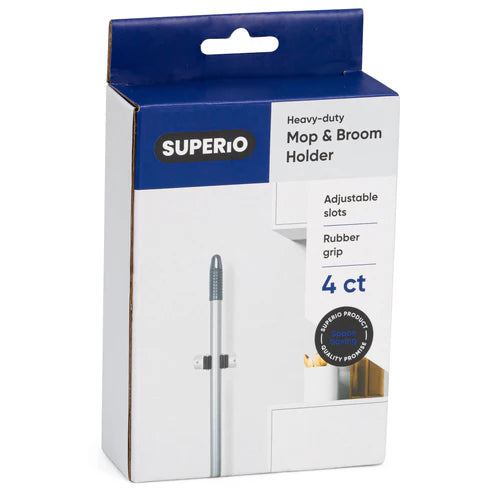 Mop & Broom Holder HD 4ct SP