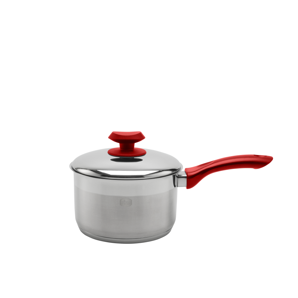 1qt SS Saucepan YBM Red
