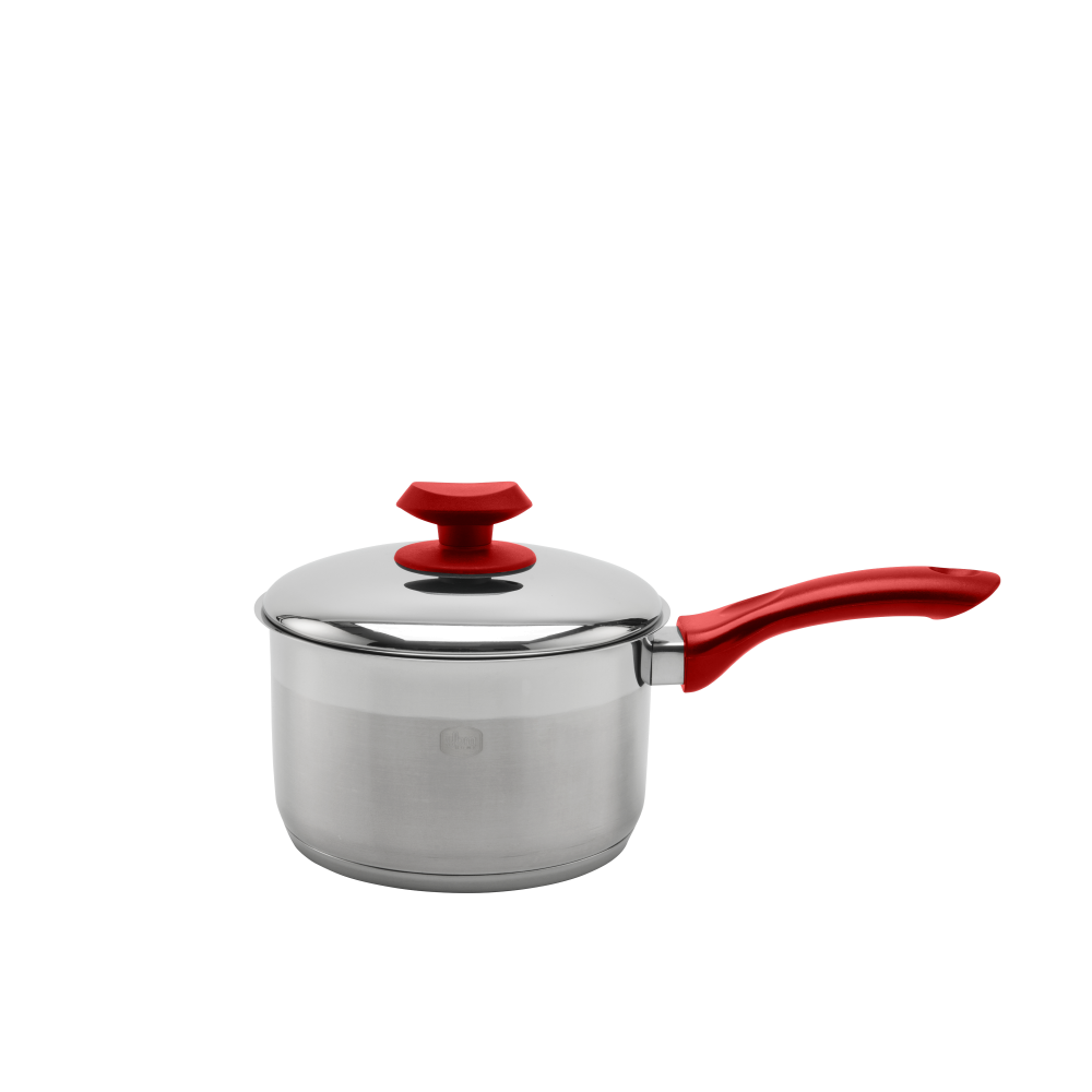 2.5qt SS Saucepan YBM Red