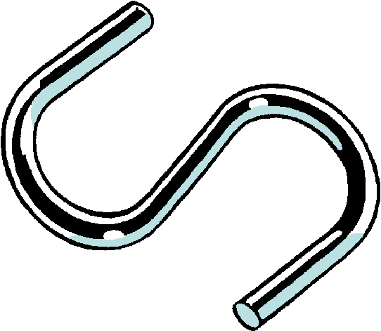 S Hook 3/4" Zinc  8ct.